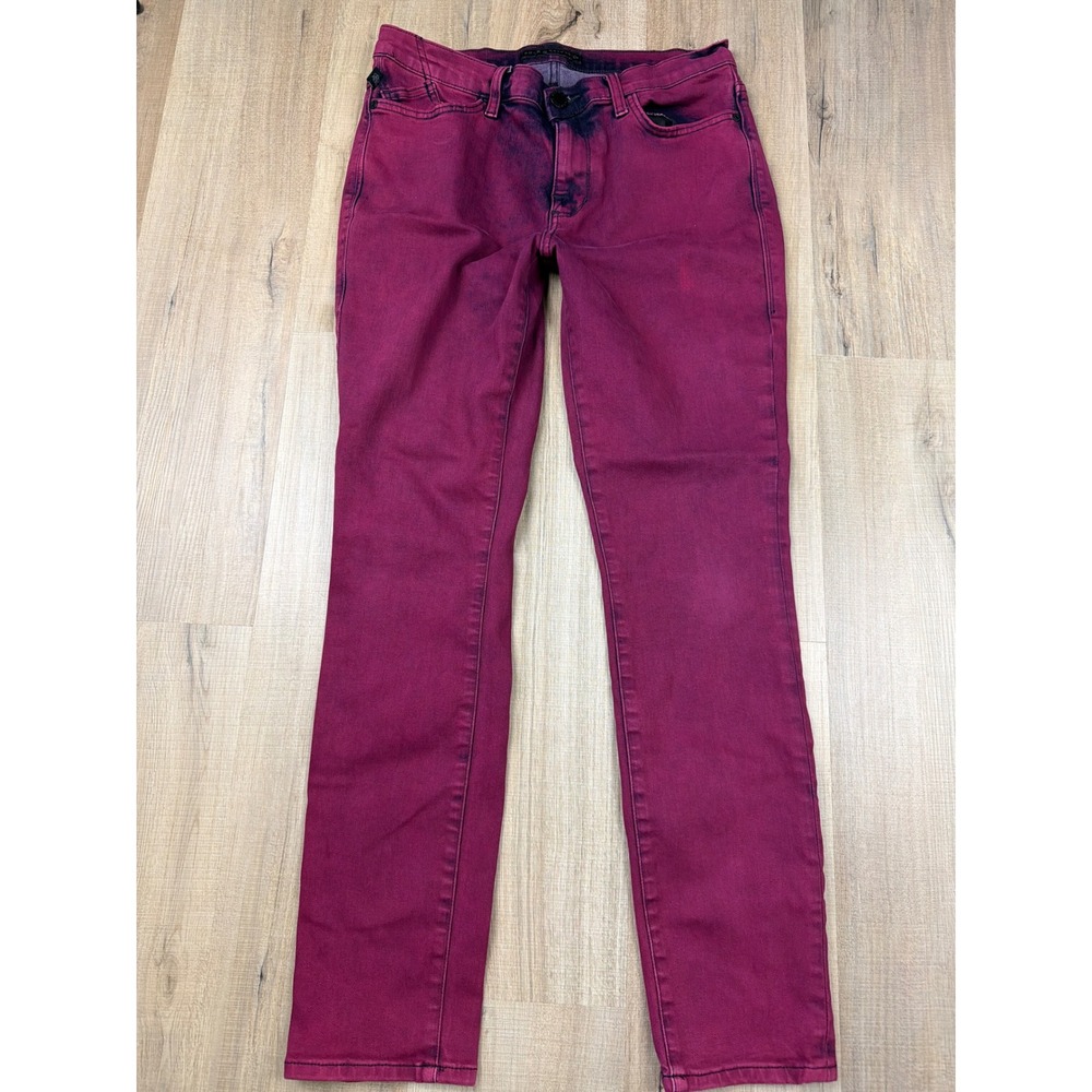 Rock & Republic‎ Berlin Skinny Jeans Berry Magenta Acid Wash 12 M R013188